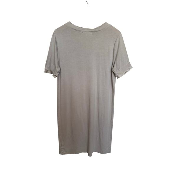 Project Social T Short Sleeve Doe T-Shirt Dress Women’s Size L Gray NWT Linen - Picture 5 of 6